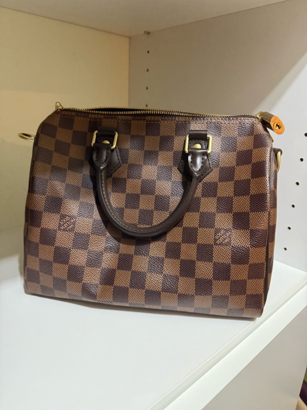 Louis Vuitton Speedy 25 Bandouliere in Damier Ebene